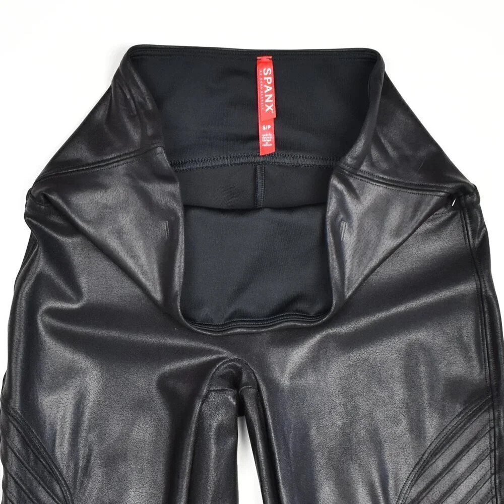 SPANX Faux Leather Moto Legging - Small